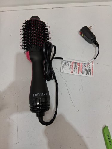 REVLON ONE-STEP CERAMIC HAIR DRYER & VOLUMIZER BRUSH - PINK/BLACK (MODEL: RVDR5222F) image 3