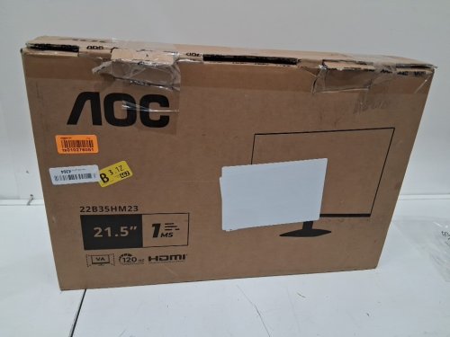 AOC  Full HD LED Monitor with Adaptive Sync VGA & HDMI - 22" - 120HZ - black (model: 22B35HM23) image 2
