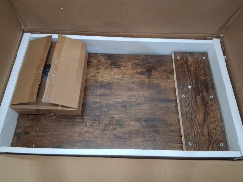 costway wooden 2-tier open compartment coffee table - 31" x 18" x 12" - brown - (model: jv12684cf) image 4
