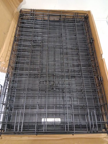 NEW WORLD DOUBLE-DOOR FOLDING DOG CRATE WITH LEAK PROOF PAN FOR MEDIUM BREEDS - 30" X 21" X 19" - BLACK (MODEL:B30DD) image 3