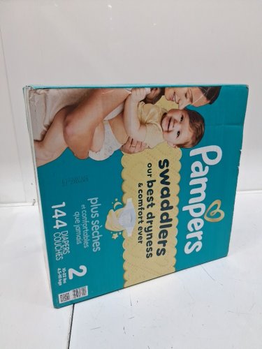 72PK PAMPERS SWADDLERS DISPOSABLE BABY DIAPERS - SIZE 2 (10-22LBS) image 2