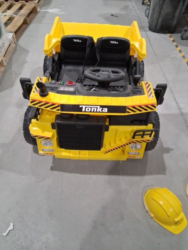 HUFFY Tonka Ride On Dump Truck WITH WORKING DUMP BED Realistic lights and sounds  - 12V - 5MPH - YELLOW (MODEL: 17665) image 3