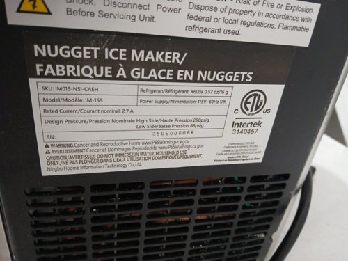 EUHOMY Pearl L1 Portable Nugget Ice Maker Countertop - 35lbs capacity - stainless steel (model: IM013-NSI-CAEH) image 6
