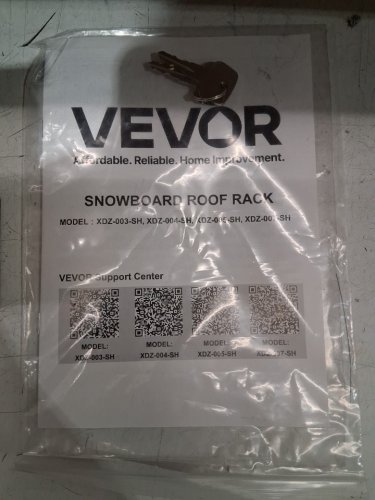 VEVOR Aluminum Ski & Snowboard Roof Rack with Lock & Rubber Padding - UNIVERSAL FIT/165LBS MAX - silver/black (model: xdz-005-sh) image 5