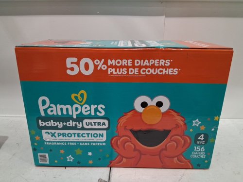 156pk Pampers Baby Dry Ultra Diapers - size 4 - elmo sesame street image 2