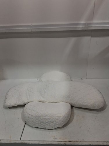 Pregnancy/Maternity contour Pillow  with detachable and adjustable cover for Side Sleeping - WHITE/yellow diamonds image 3