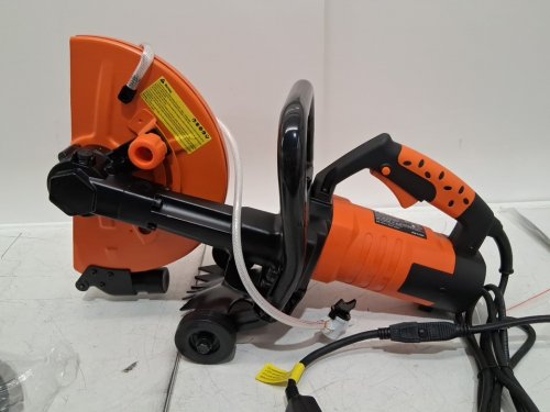 electric concrete saw with 15a motor water line pump - 12" blade & 4.5" max cutting depth - 1800w - orange (model: dc305) image 7