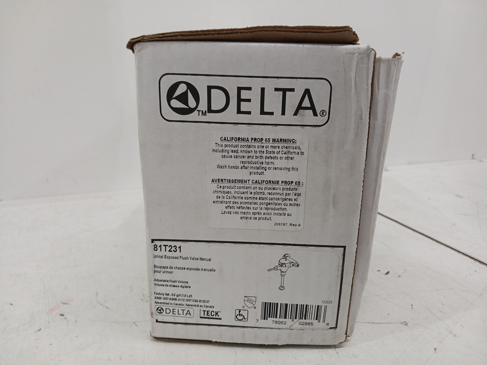 DELTA URINAL EXPOSED FLUSH VALVE, BA… King of the North Auction