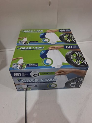 120pk Grab-A-Rag reusable multi-purpose microfiber Rags - white (model: 3330346) image 3