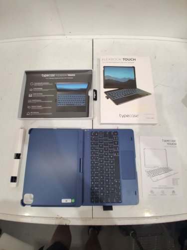 Typecase flexbook Touch Keyboard Case - bluetooth, fits 11" ipad 11th/10th gen, multitouch track pad, pencil holder - midnight blue (model: kb201t-100) image 3