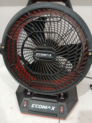 Ecomax PORTABLE tilt cordless MISTING FAN - 12" - 1400CFM - BLACK/RED (MODEL: EMF501214) image 5