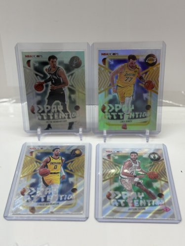 LUKA DONCIC, VICTOR WEMBY, JASTON TATUM, TYRESE HALIBURTON - 4 ASSTD 2026 TOPPS  PAY ATTENTION NBA HOOPS CARDS image 6