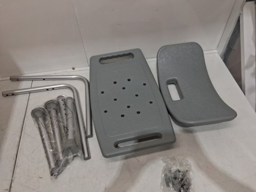 MEDLINE GUARDIAN DELUXE ALUMINUM BATH CHAIR - 400LBS CAP - GREY (MODEL: G2-101KRX1) image 3