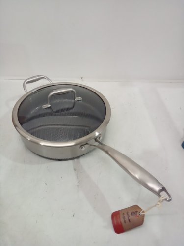 NutriChef Hybrid Nonstick 3.4 Qt Deep Frying Pan and Lid - (model: nc3psauc) image 3