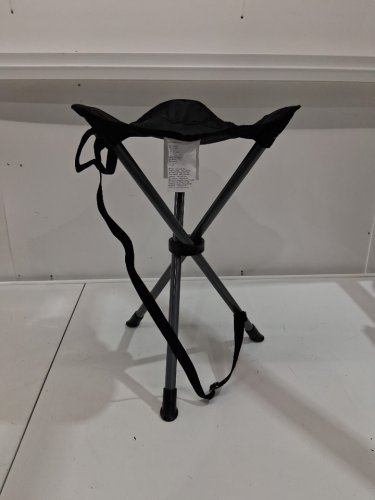 AMAZON BASICS COLLAPSIBLE CAMPING STOOL - 225LBS CAP - 15.2" X 15.2" X 19.5" - BLACK (MODEL: ‎AMZ-U300) image 2