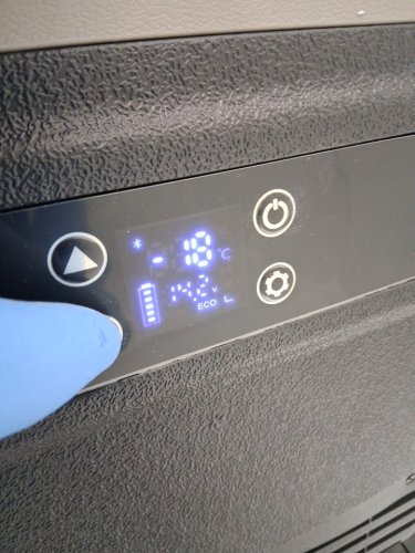 EUHOMY Portable Refrigerator Freezer with Dual-Zone Adjustable Cooling with 12/24 V DC & 110–240 V AC Power, App & LCD Digital Control, High-Efficiency Frost-Free Compressor, Wheeled Design - Black / Grey (Model: CF011-75BL-CAEH) image 5