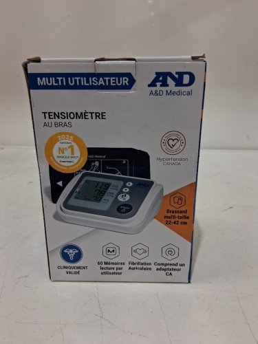 A&D MEDICAL LIFESOURCE BLOOD PRESSURE MONITOR - LARGE - BLUE/WHITE - (MODEL:UA-767FAM) image 2