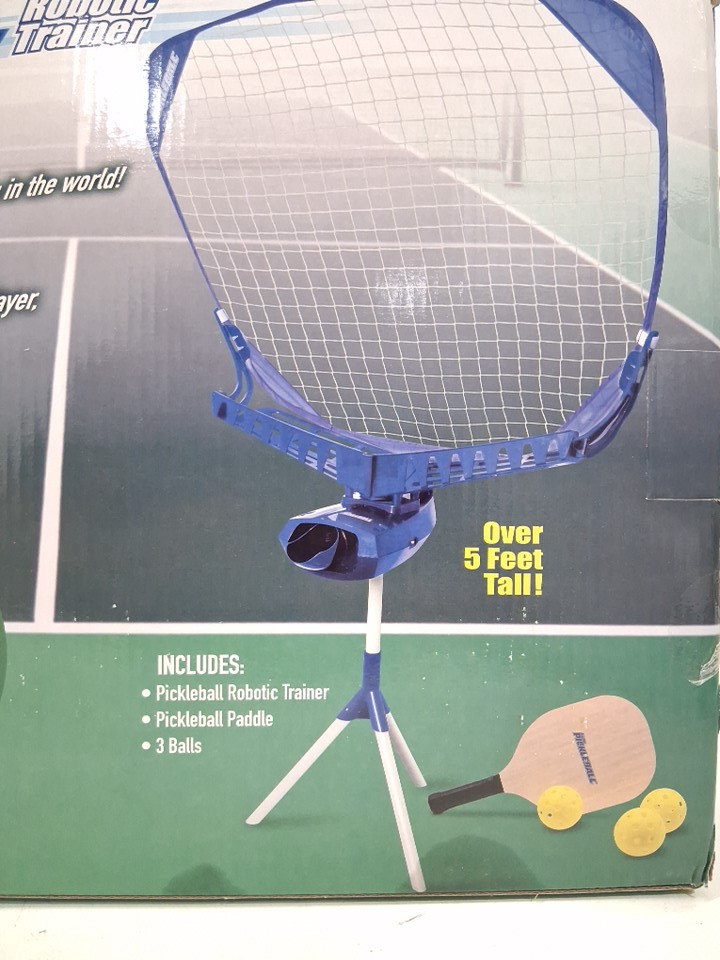 all-pro battery operated robotic pickleball trainer - blue image 4