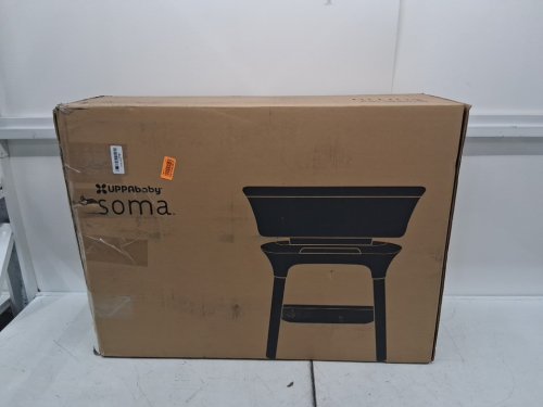 uppababy soma adjustable motionsync smart bassinet - 33.8" x 23.5" x 32.5"-37" - Sand Mélange (model: 2101-ros-ca-chr) image 2