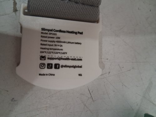 SLIMPAL CORDLESS HEATING/VIBRATING PAD - white (MODEL: SPC021) image 3