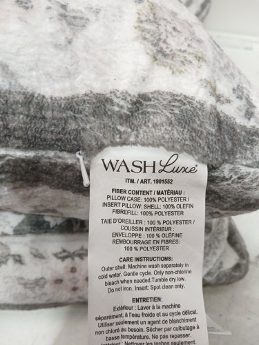 2PK Town & Country Living Washluxe Decorative Pillows - 22" - Grey/White (Model: 1901552) image 4
