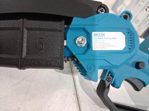 SEESII CORDLESS MINI HAND CHAINSAW - 8" 21V BATTERY -blue (model: m6 SE) image 3