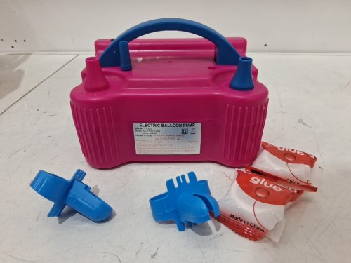 electric portable dual nozzle balloon inflation pump - 110V - 600W - PINK/BLUE (MODEL: 73005) image 3
