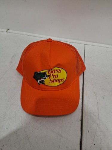 UNISEX ADULT BASS PRO SHOP MESH BACK TRUCKER HAT - OSFM - ORANGE image 2