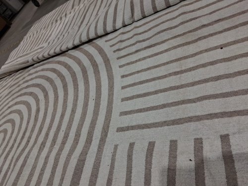Boho geometric jacquard Area Rug - 9ft x 12ft - beige/white image 4