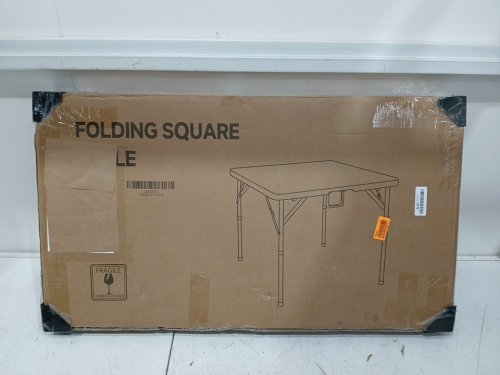 Real Relax square folding table with handle and removable legs - 34" x 29" - Black/white (Model: l22001e1) image 2