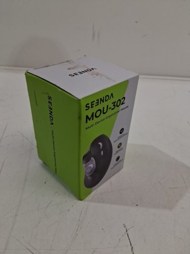 seenda rechargeable wireless ergonomic optical mouse with volume knob, quiet click, & palm rest - 1000/1600/2400DPI - black/purple (model: MOU-302) image 4
