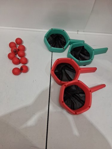 14pc CHILLAFISH DODGI shoot-and-catch slingshoT GAME - green/red (Model: 1785097) image 3