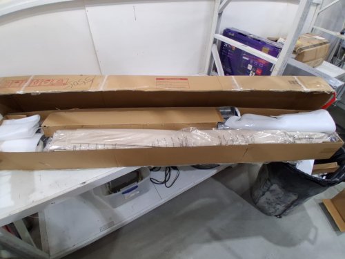 COSTWAY PATIO CANTILEVER OFFSET UMBRELLA with 360° ROTATION - 11ft - beige - (MODEL: OP70234be) image 5