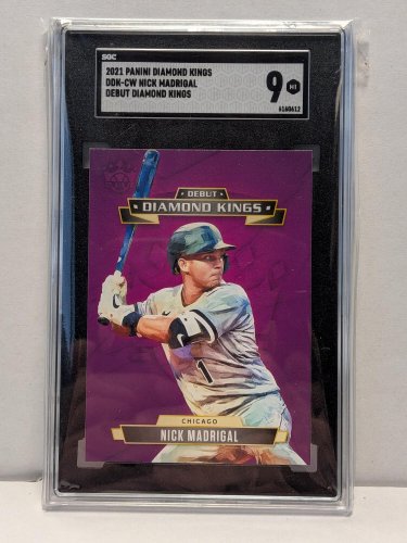 NICK MADRIGL DEBUT DIAMOND KINGS MLB WHITE SOX - SGC MINT 9 - 2021 PANINI DIAMOND KINGS #DDK-CW image 2