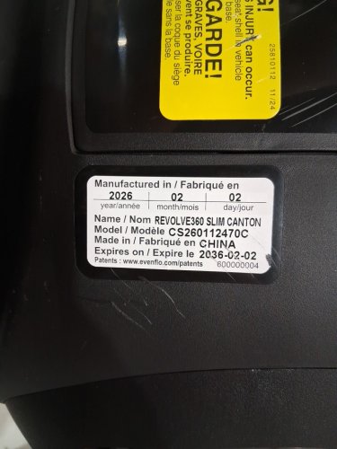 EVENFLO REVOLVE360 2-IN-1 ROTATIONAL CAR SEAT - 24.3" X 16.7" X 20.8" - CANTON BLACK (MODEL: CS260112470C) image 12