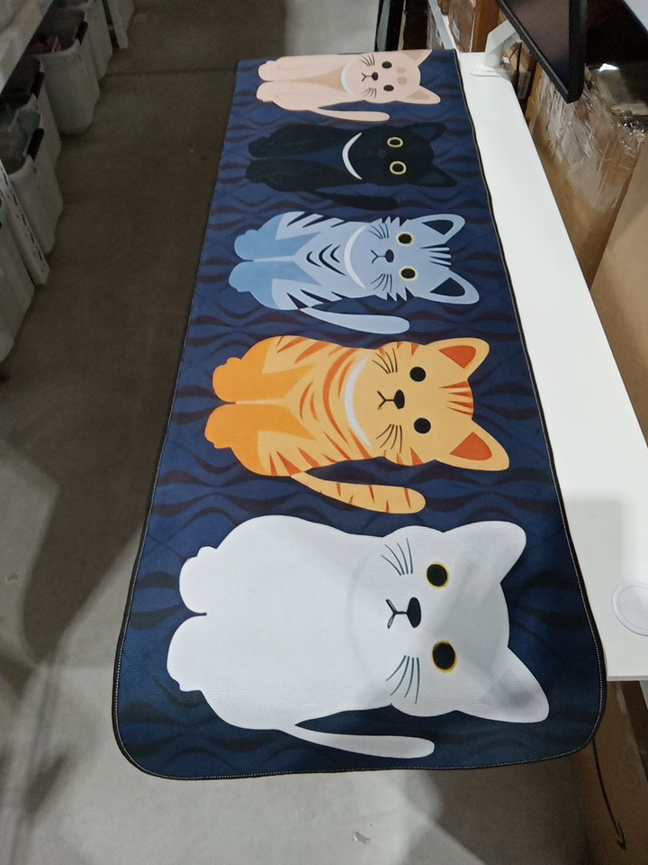 Absorbent Decorative Floor Mat - 62" x 19" - cartoon cats image 3