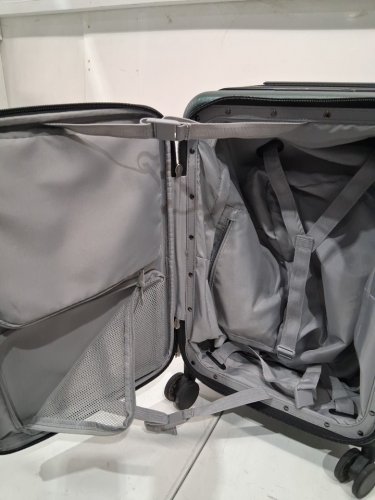 milada Expandable Carry On spinner Luggage - 20" - green/black (model: KD9623) image 6