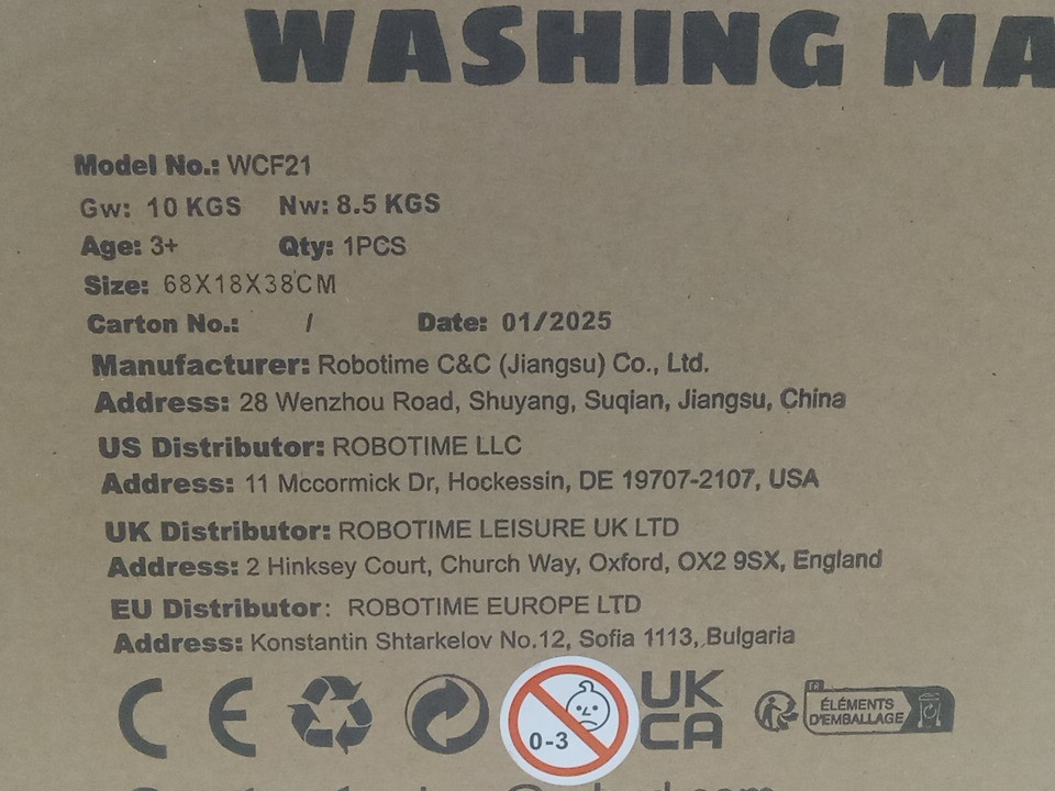 Kid's ROBud Vintage washing machine play set - 3-8 YR - green (model: WCF21) image 7