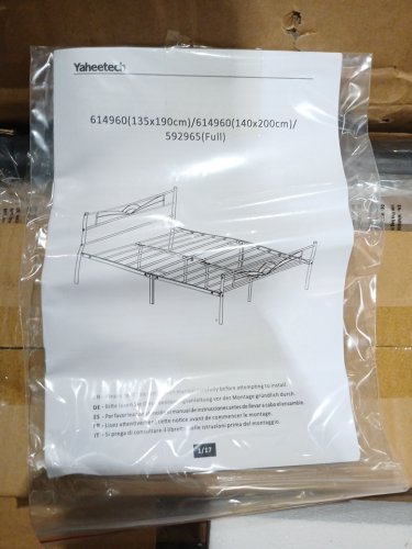 Yaheetech Metal Bed Frame with Headboard and Footboard - FULL - Black (Model: 592965) image 4