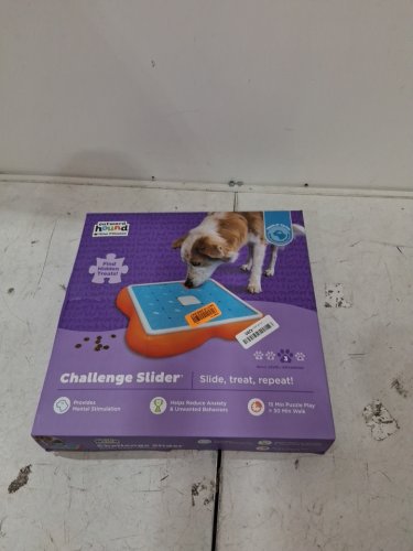 OUTWARD HOUND NINA OTTOSSON CHALLENGE SLIDER INTERACTIVE TREAT PUZZLE DOG TOY - ADVANCED/LEVEL 3 - ORANGE/BLUE - (MODEL: 69343) image 5