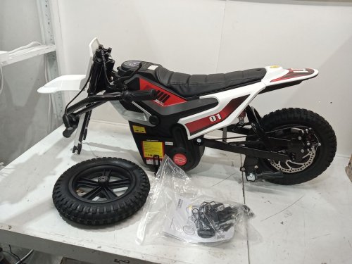 GARVEE KIDS DIRT BIKE WITH REAR WHEEL SUSPENSION - 12" - 24V - 13MPH - 132LBS MAX - WHITE (MODEL: PTG_338Y) image 3