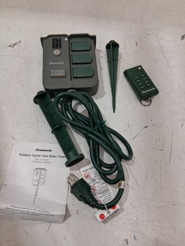 Dewenwils digital outdoor power stake timer- green (model:SP-058A) image 2