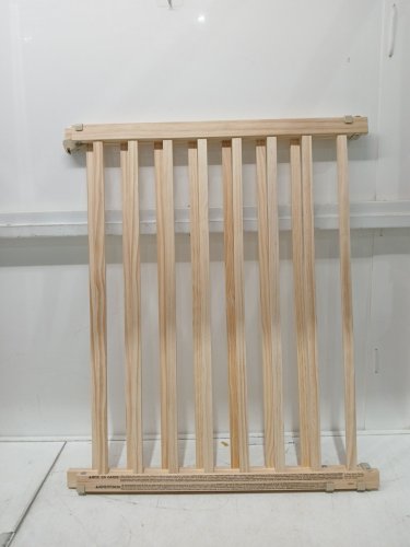 EVENFLO WALK-THRU TOP OF STAIRS extra wide BABY and PET GATE - 32" x 30" - 48" - NATURAL WOOD brown (MODEL: 1050) image 3