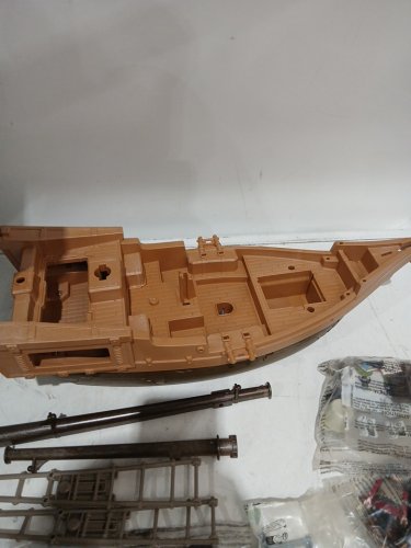 137PC Playmobil Large Pirate Ship - Ages 4-10yrs - brown/black/red (MODEL: 71530) image 3