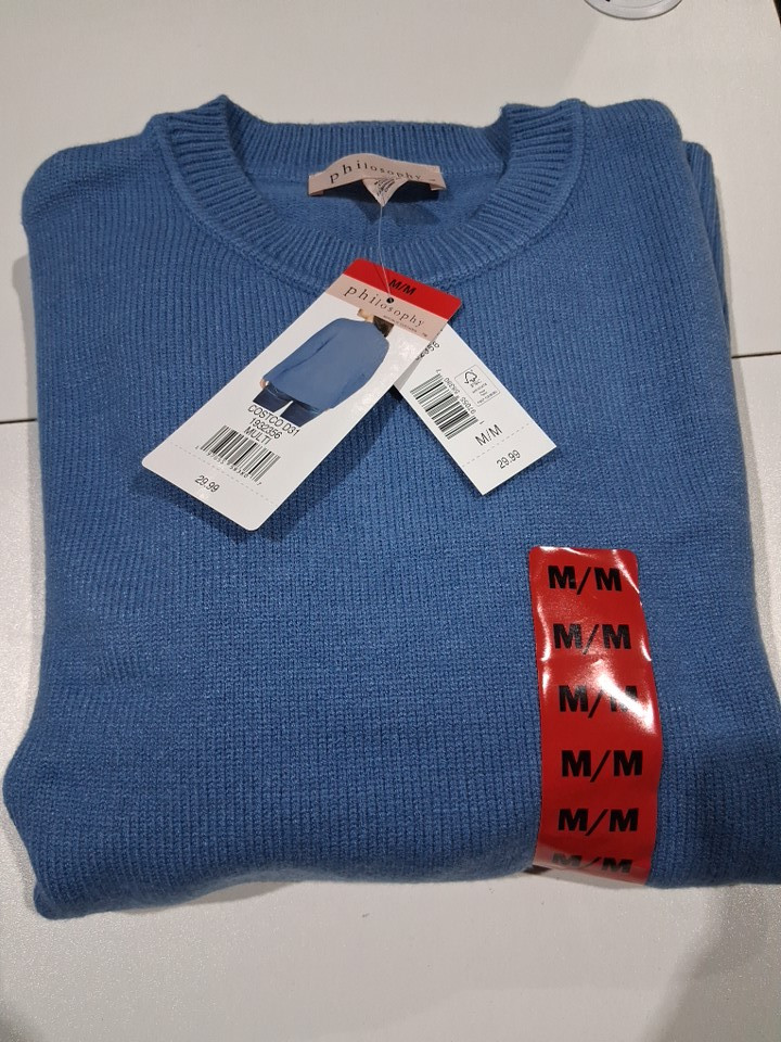 Women's Philosophy Long sleeve knit Sweater - MEDIUM - BLUE (STYLE: 1932356) image 2