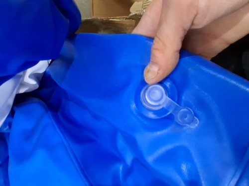 intex kool splash inflatable water slide with sprinkler - - 176lbs capacity - blue/white (model: 58849ep) image 5