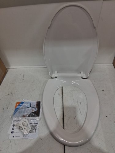 GARVEE Elongated Soft Close Toilet Seat Cover / Lid - 17" - white (Model: PHO-0R8LA399) image 3