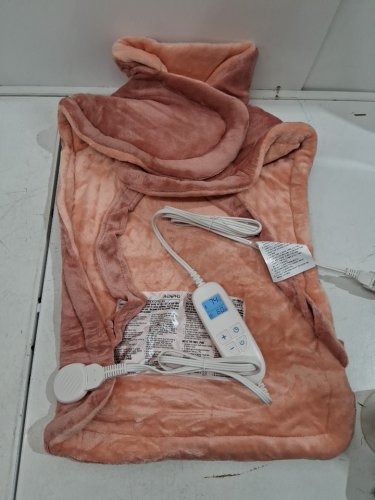 renpho wearable electric heat pad - 24"x33" - coral (model: r-hap61") image 3