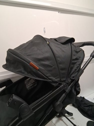 Mompush Lithe V2 Lightweight Stroller with Cup Holder and Rain cover - BLACK (model: T3500M) image 12