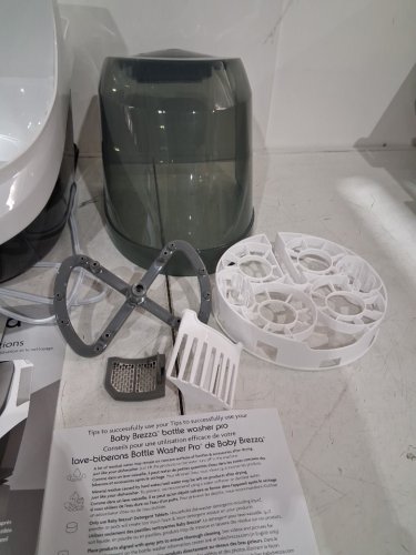 BabyBrezza Bottle Washer Pro 3-in-1 washer/sterilizer/dryer - holds 4 bottles - black/white (model: BRZ0103) image 5